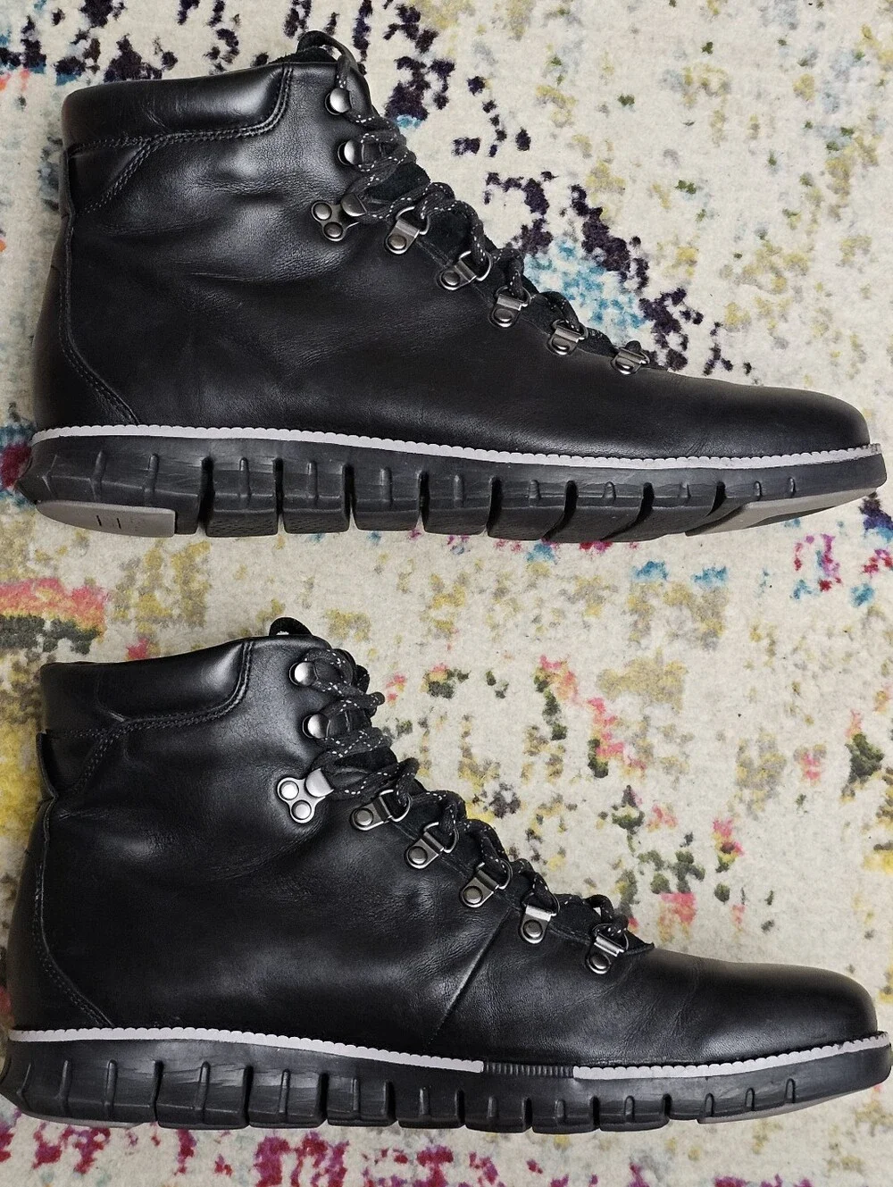 Cole Haan Men's Size 11.5 Zerogrand Hiker II Boots Waterproof Black Lace C26254